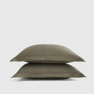 NWOT Quince Giza Sateen STANDARD Sham Set 2 Dried Sage 100% Cotton
